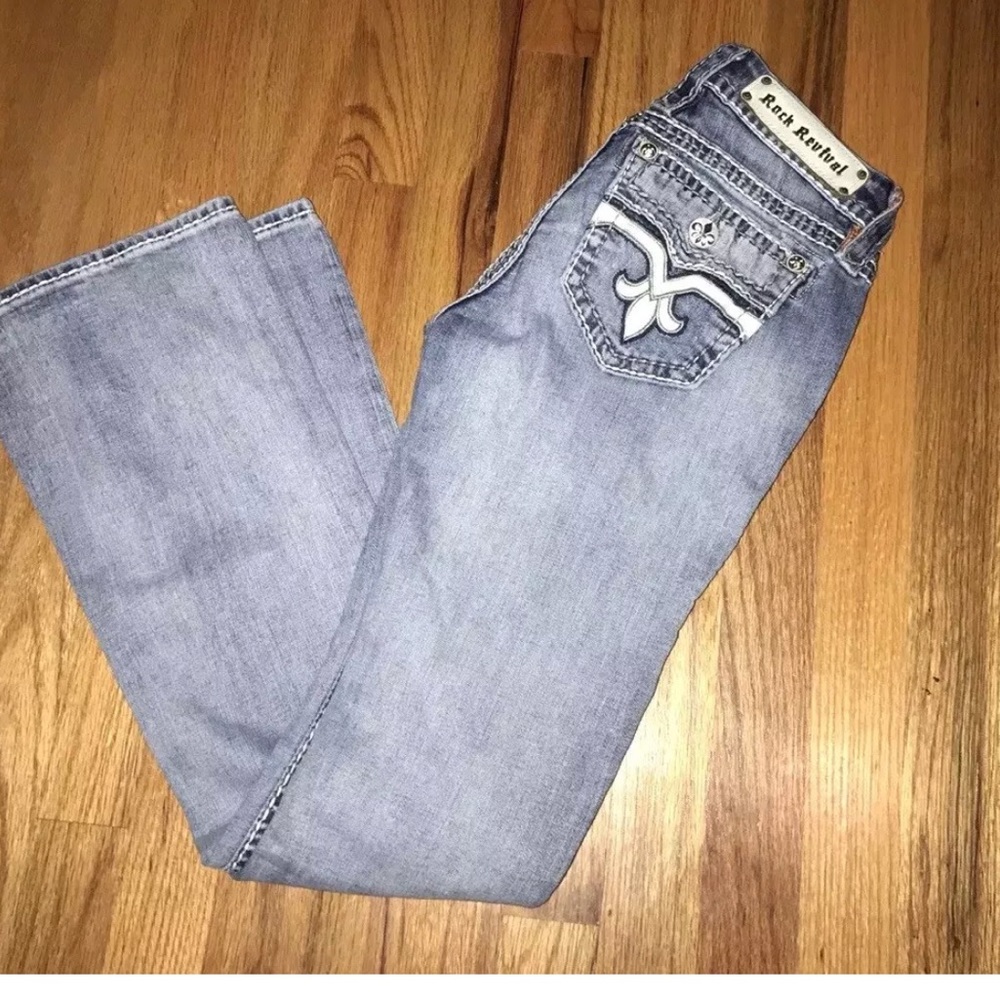 ❤️Rock revival boot cut 26 Jeans Bling